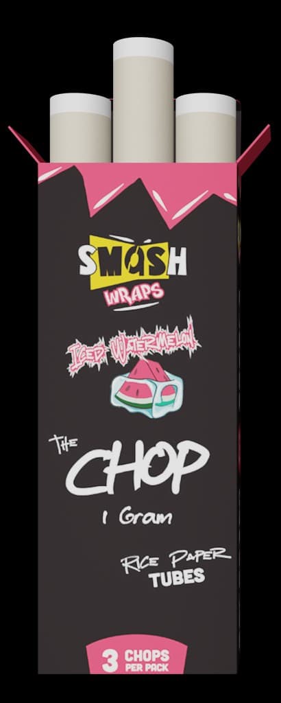 Smash Wraps The CHOP — one retail 3-pack box (example flavor); what we ship from this shop